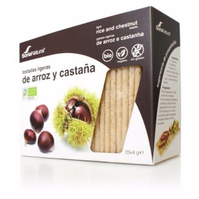 SORIA NATURAL, LIGHT RICE AND CHESTNUT TOASTS 4X25G