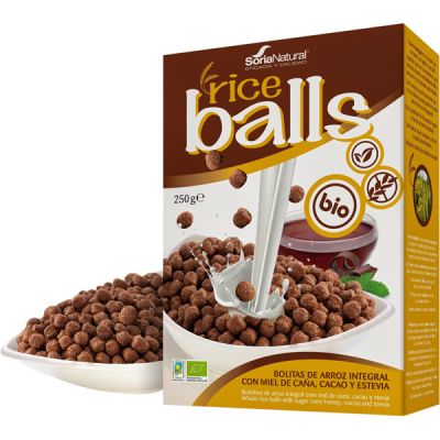 SORIA NATURAL, RICE BALLS WITH CACAO BIO G/F 250G