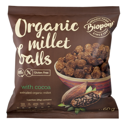 BIOPONT, MILLET BALLS WITH CACAO 60G BIO