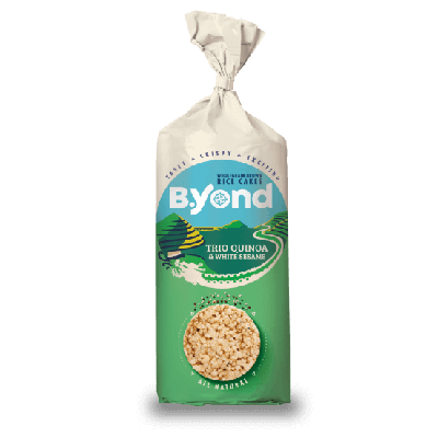 BYOND, BROWN RICE CAKES QUINOA SESAME 100G