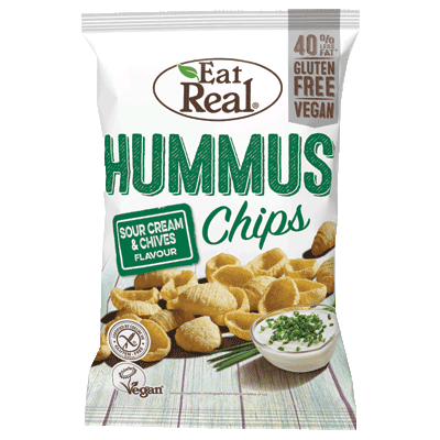 EAT REAL, HUMMUS SOUR CREAM CHIVES CHIPS 45G
