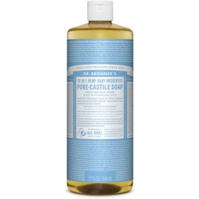 DR. BRONNERS, UNSCENTED BABY MILD SOAP 946ML