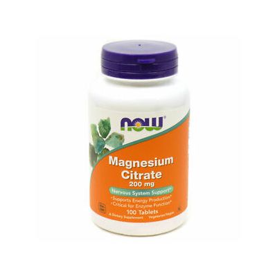 NOW, MAGNESIUM CITRATE 200MG 100 TABS