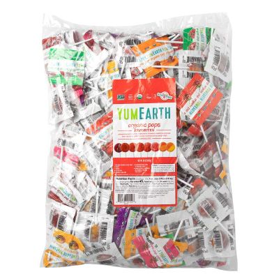 YUMEARTH, ASSORTED FRUIT FLAVORED LOLLIPOPS 100PCS