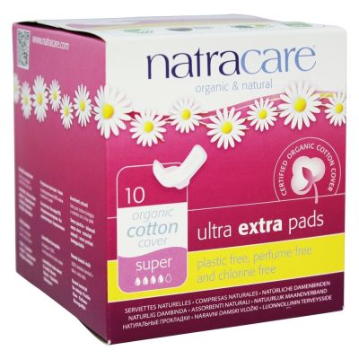 NATRACARE, ULTRA EXTRA SUPER PADS WINGS 10PCS