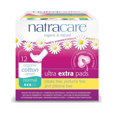 NATRACARE, ULTRA EXTRA PADS WINGS NORMAL 12pcs