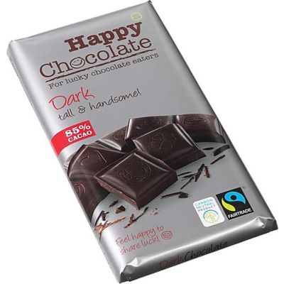 HAPPY CHOCOLATE, DARK CHOCOLATE BIO 180G